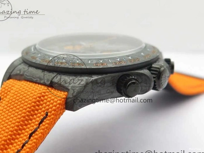 MiroTime 0321 Daytona DIW Carbon Noob 1:1 Best Edition Black Orange Dial on Orange Nylon Strap SA TopPick 2586